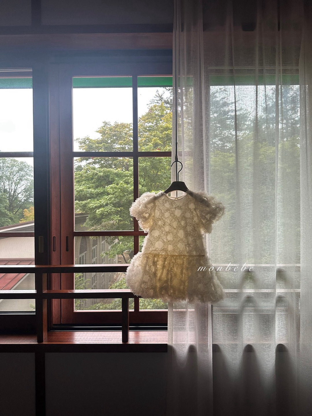 【新作 11/12予約受付開始】monbebe / Blanc Shasha dress