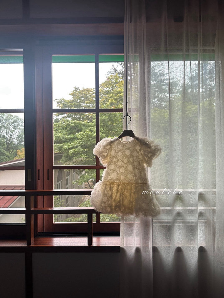 【新作 11/12予約受付開始】monbebe / Blanc Shasha dress