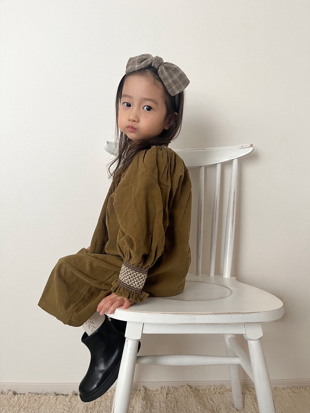 【新作:10/27以降発送】 monbebe / Charlotte smock dress