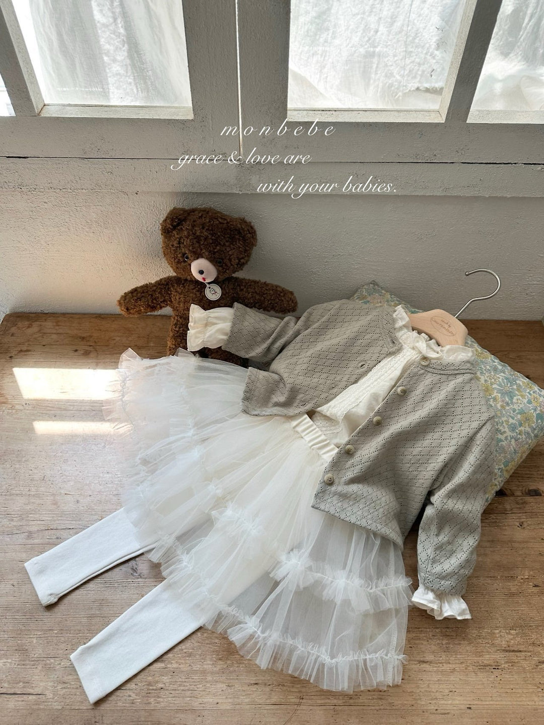 【予約】monbebe / (kids) Chloe Lace Blouse