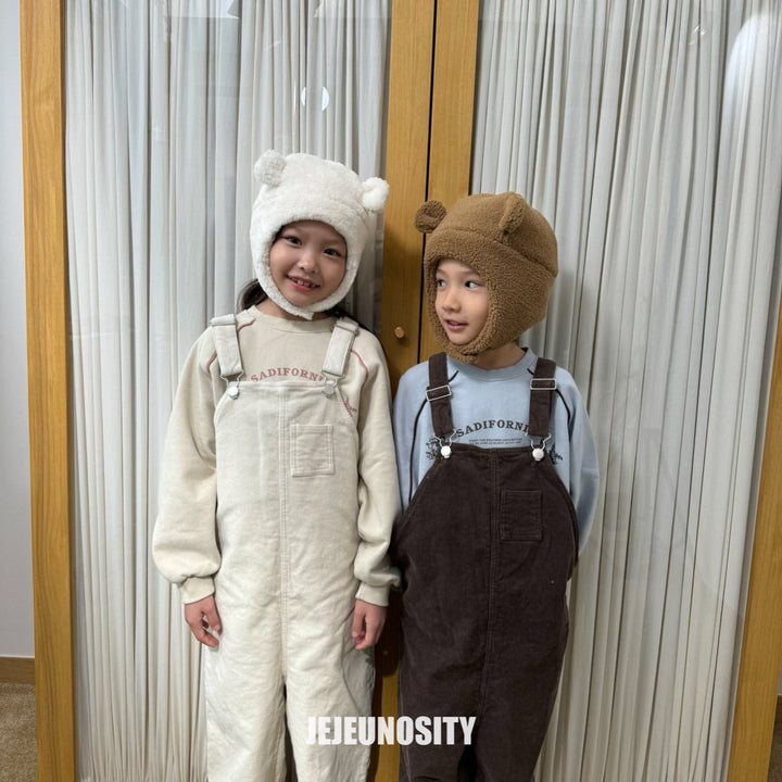 JEJEUNOSITY/ Corduroy berry long overalls