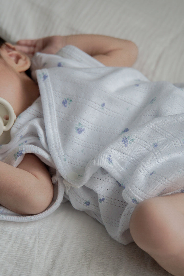 1gram  / Ribbed baby romper (bib set)