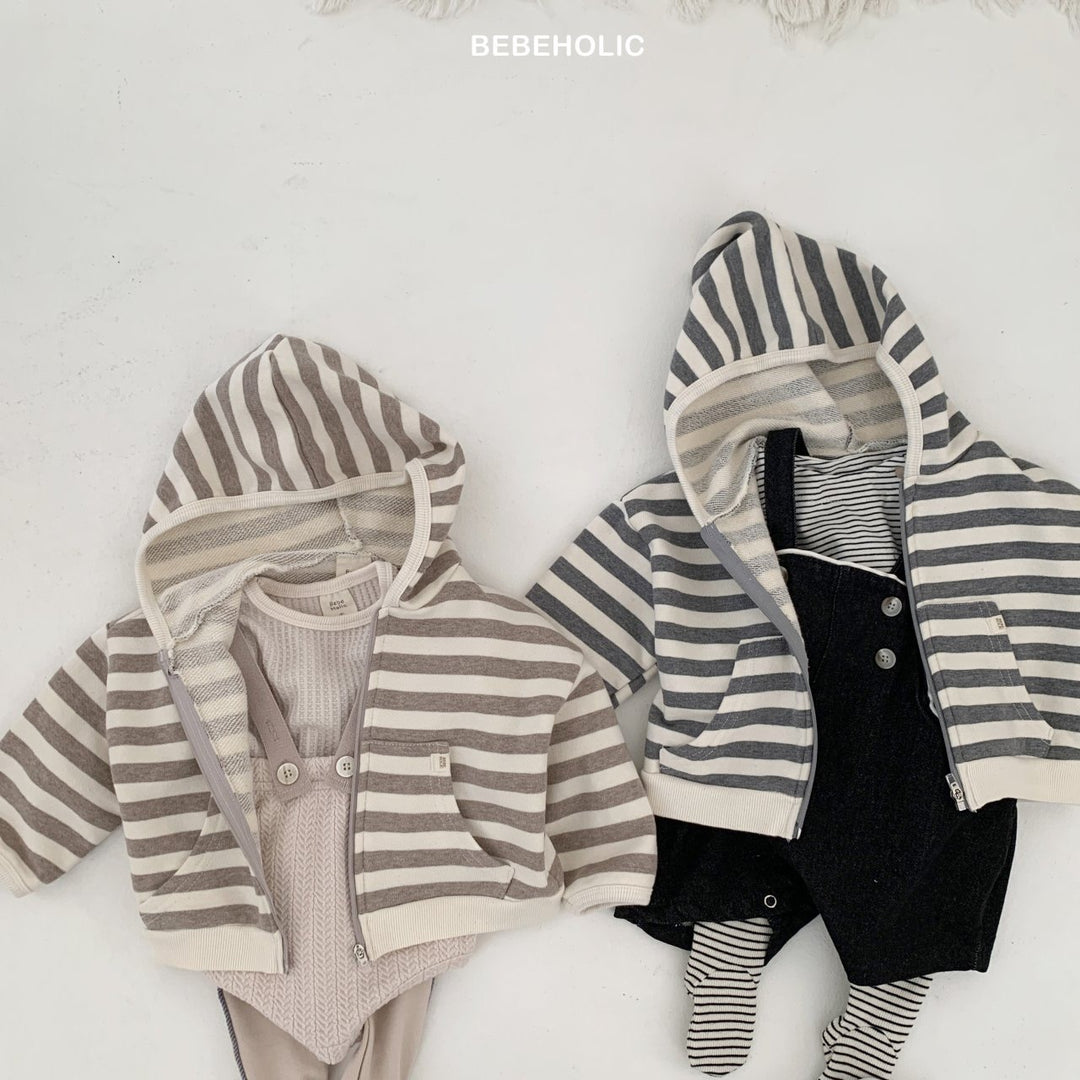 bebeholic / Broccoli striped hoodie