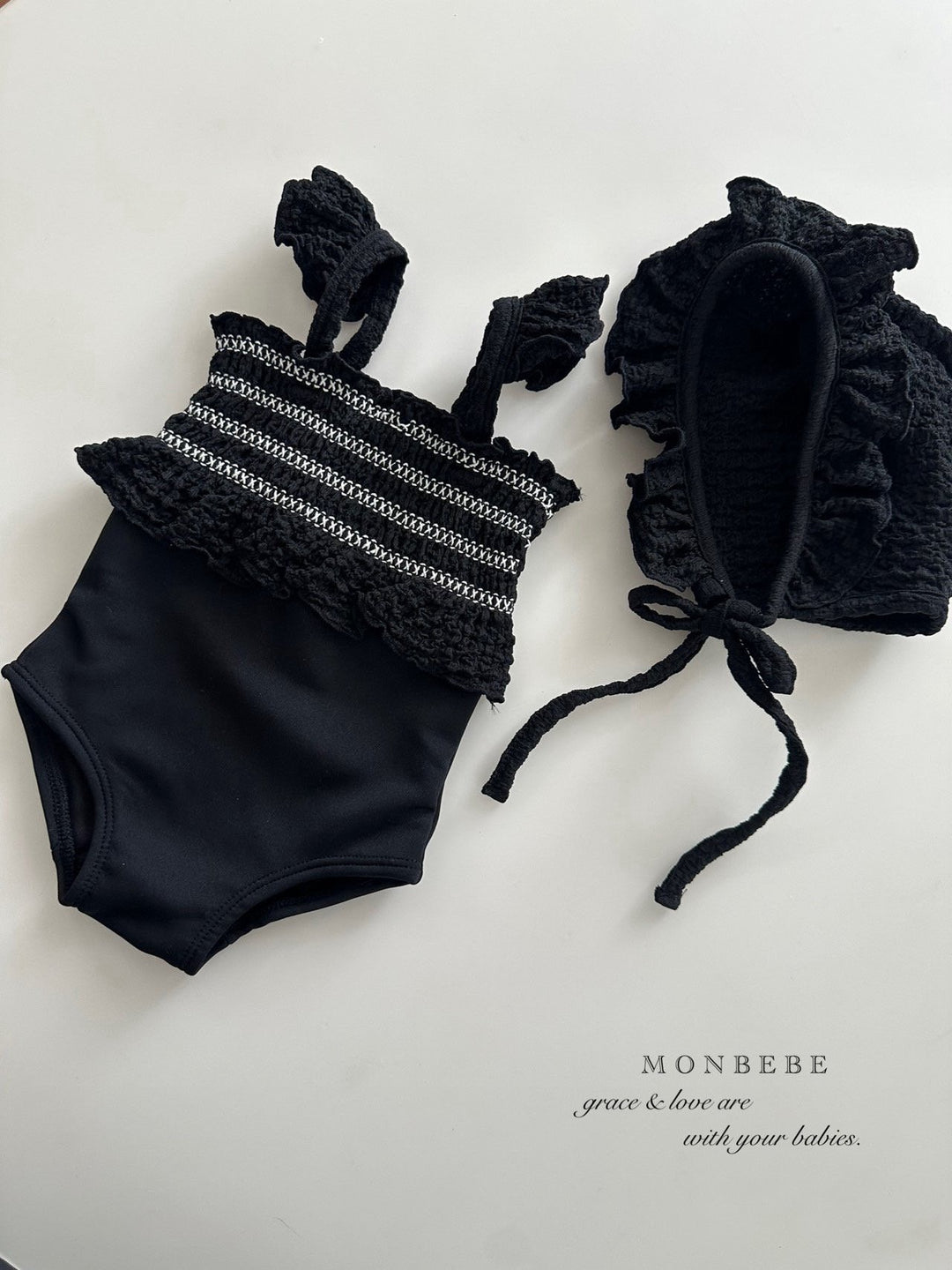 【monbebe夏新作】monbebe / Sprinkle Swimwear (ボンネットセット)