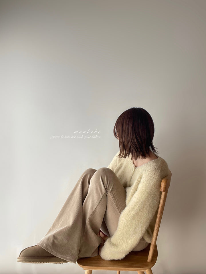 【予約】 monbebe /Teddy cardigan  (mom)