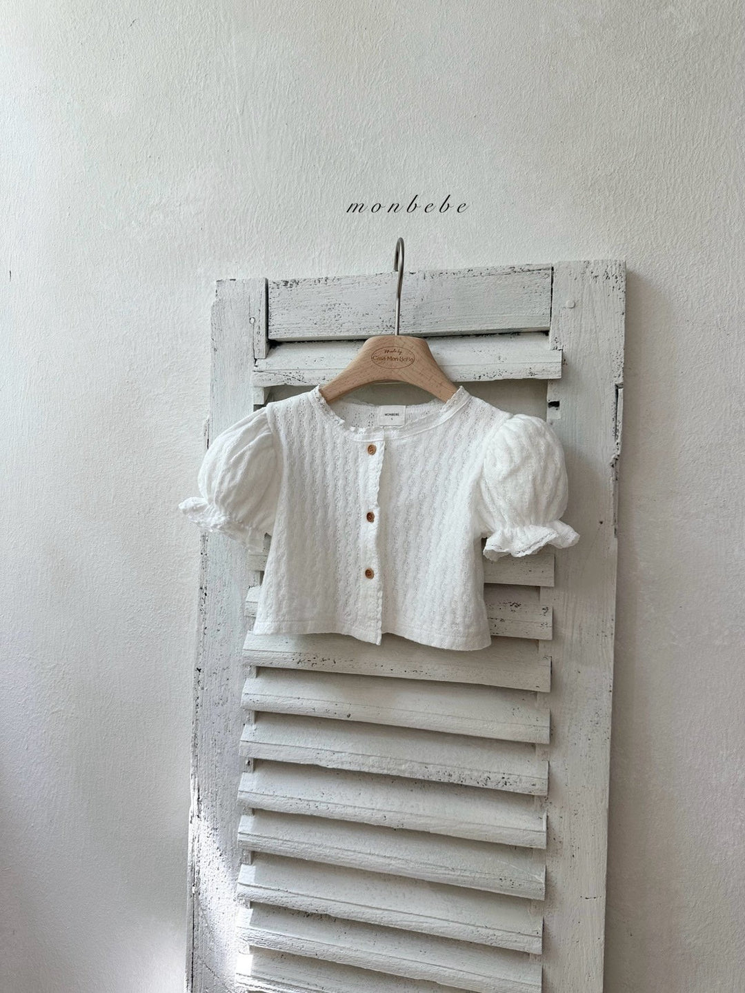 【予約】monbebe / Rosé Knit Cardigan