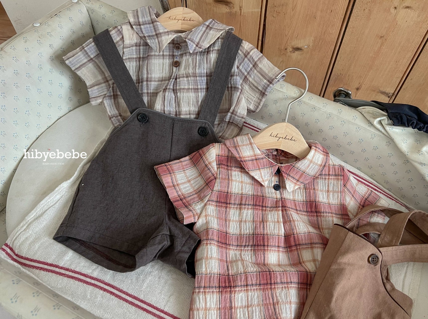 hibyebebe / Cozy linen suspenders