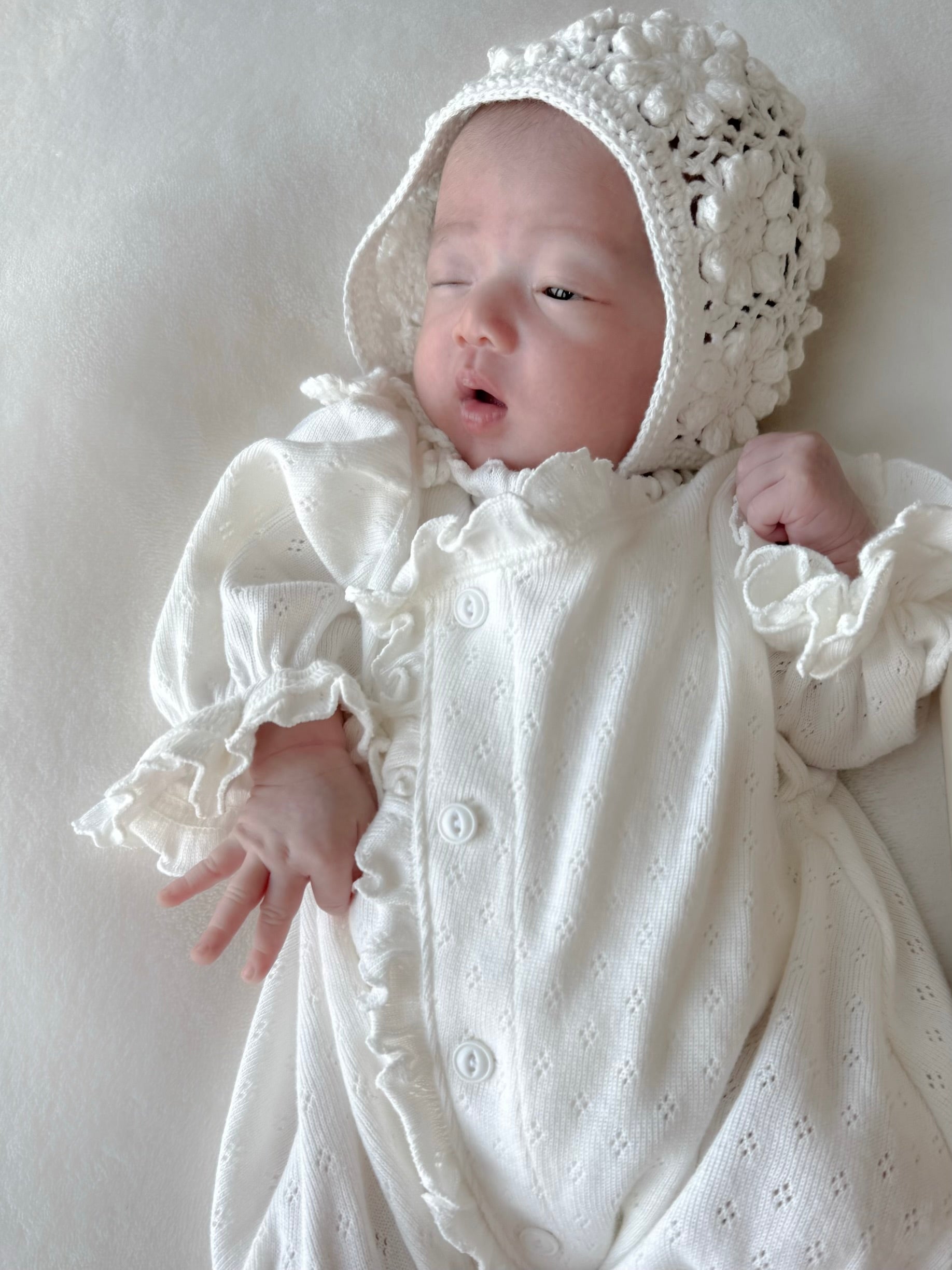 ciel de bebe whipped frill suit 退院着 即納】bébé / whipped frill suit – ciel de bébé