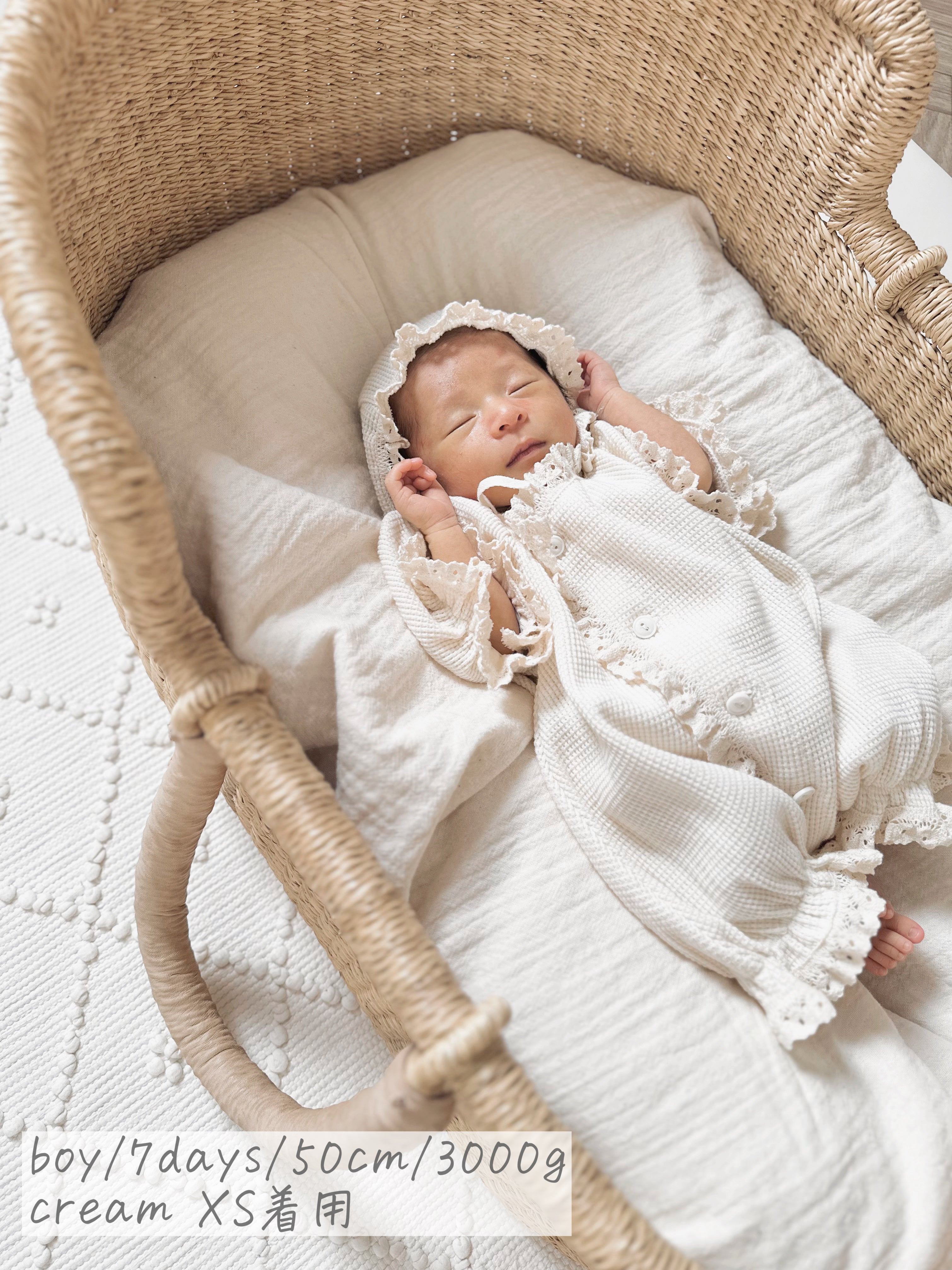 ciel de bebe＊waffle glory suit＊ボンネット付 waffle glory suit – ciel de bébé