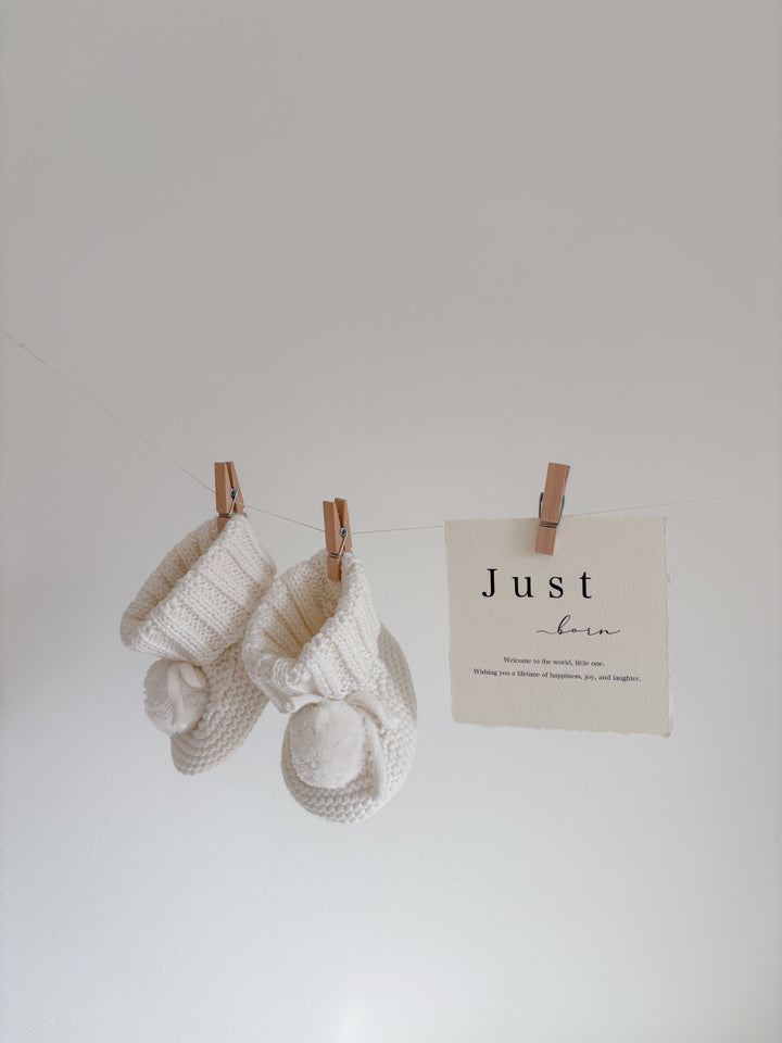 bébé / knit pompom shoes