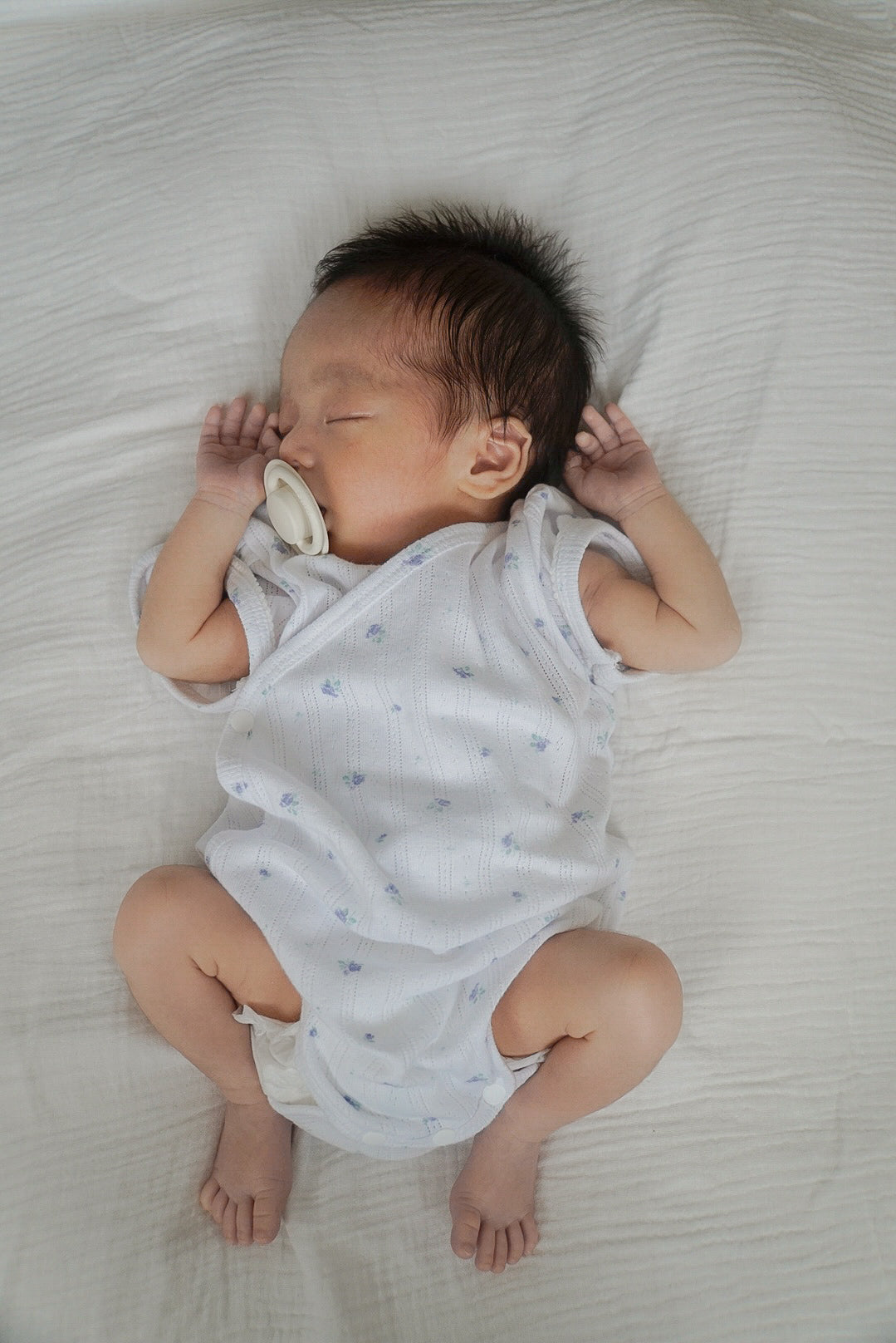 1gram  / Ribbed baby romper (bib set)