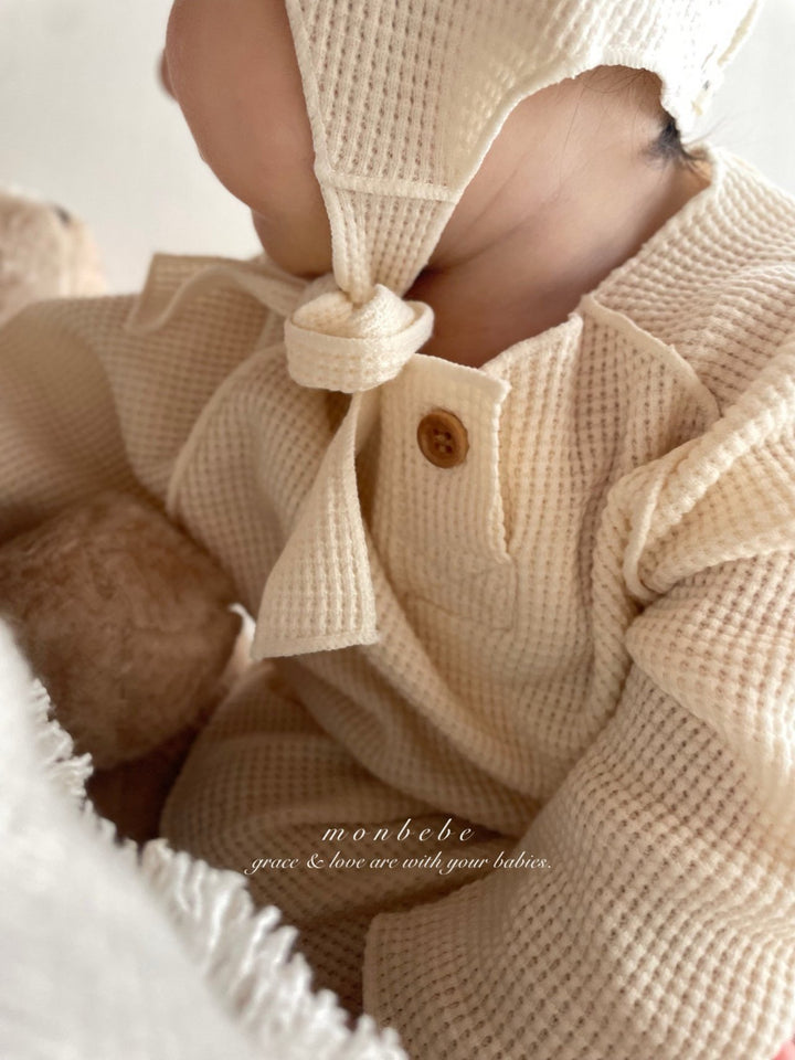 monbebe / Pom pom waffle suit