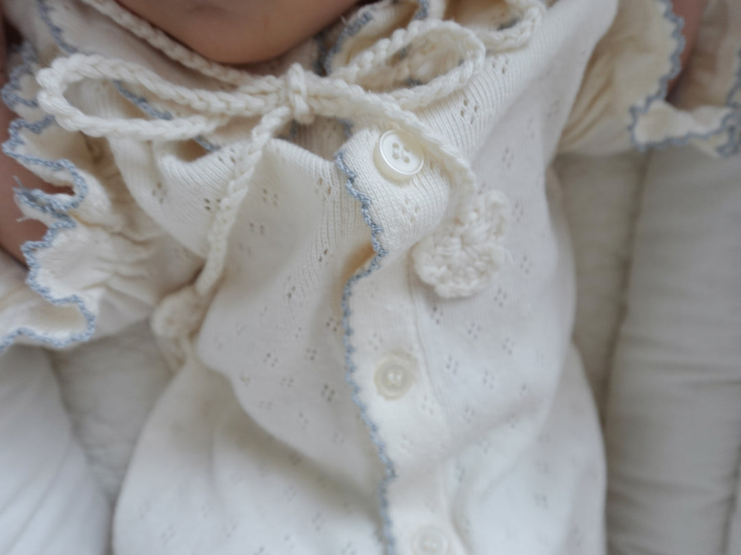 【11/17 再入荷】 monbebe / (長袖) hana picot lace suit