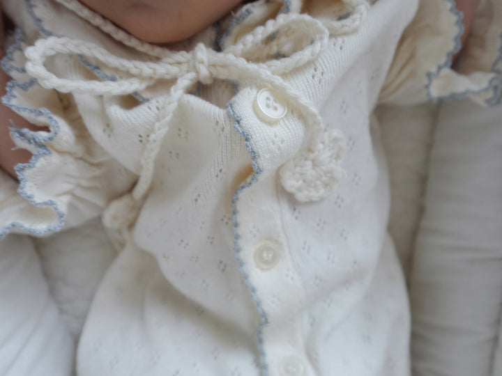 【11/17 再入荷】 monbebe / (長袖) hana picot lace suit