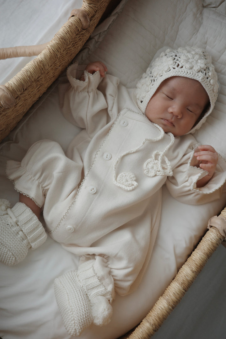 【Silver/Gold】 bébé/ (長袖) Picot glory suit