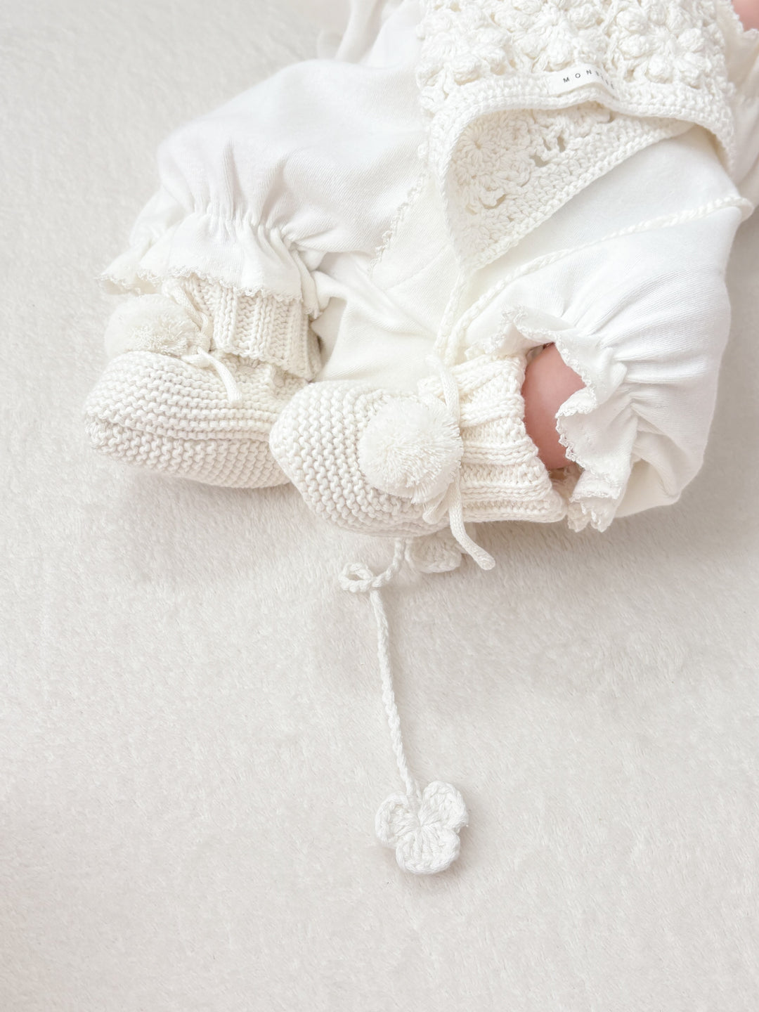 bébé / knit pompom shoes