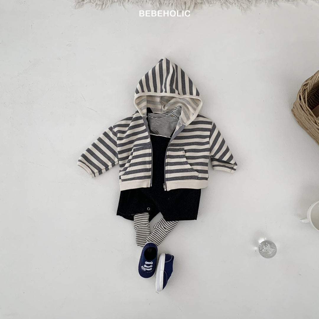 bebeholic / Broccoli striped hoodie