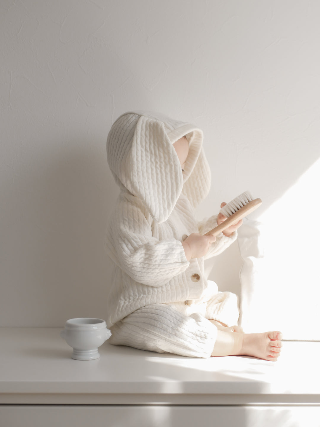 【新作:10/27以降発送】 monbebe / Bunny knit suit