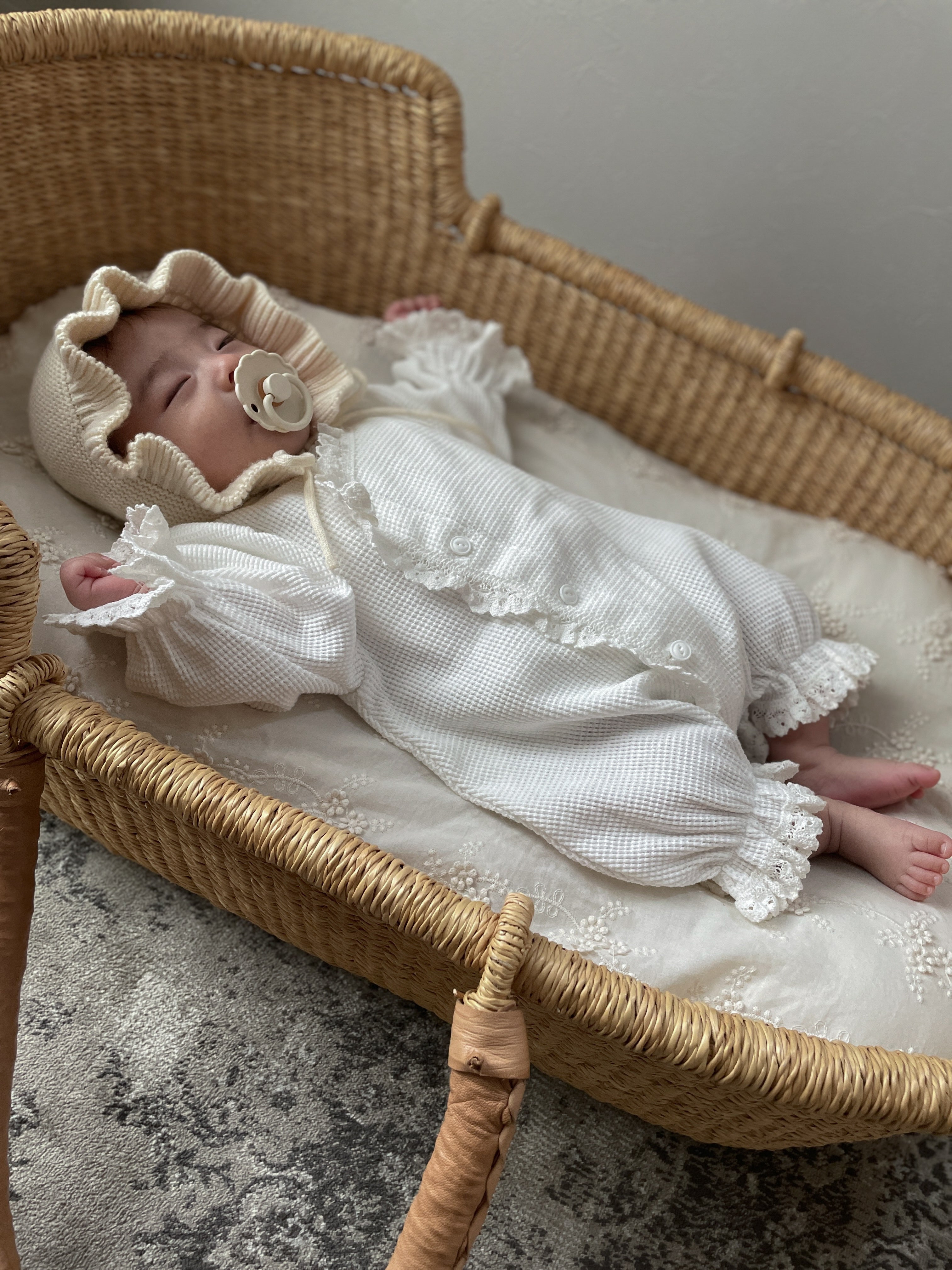 bébé / (長袖) waffle glory suit – ciel de bébé