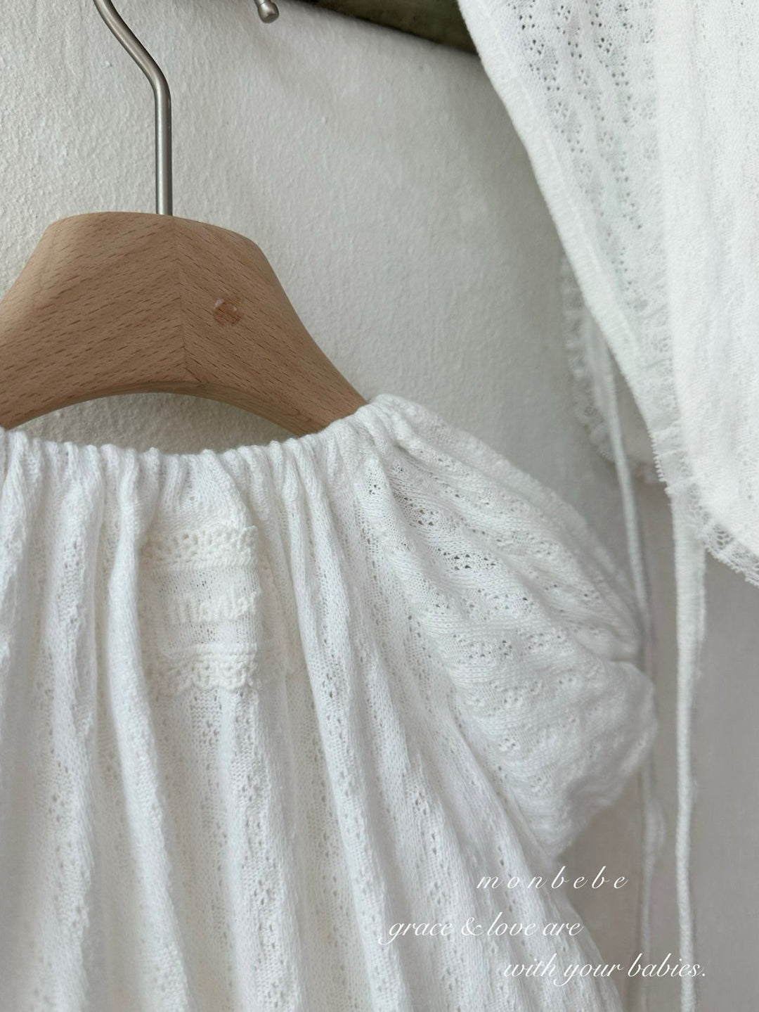 【monbebe夏新作】monbebe / Bunny Knit Balloon Suit (Bonnet set)