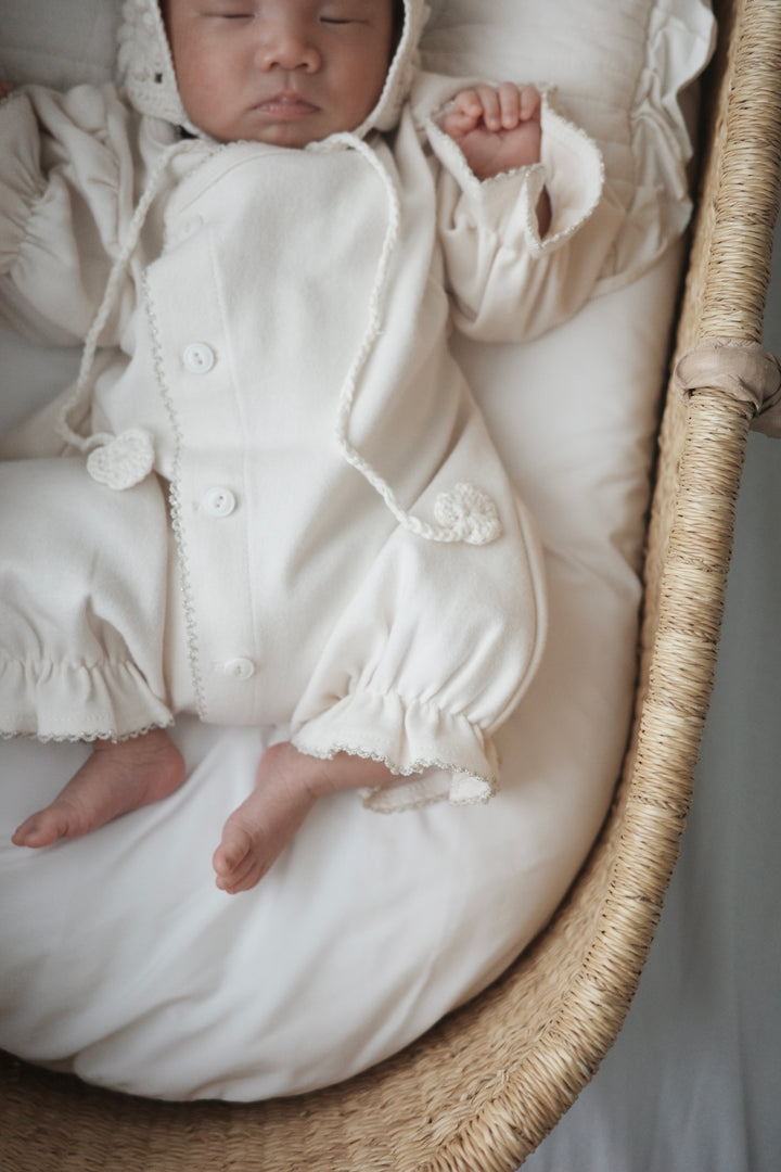 【Silver/Gold】 bébé/ (長袖) Picot glory suit