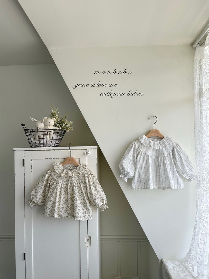 【予約】monbebe / Flower Elder Blouse