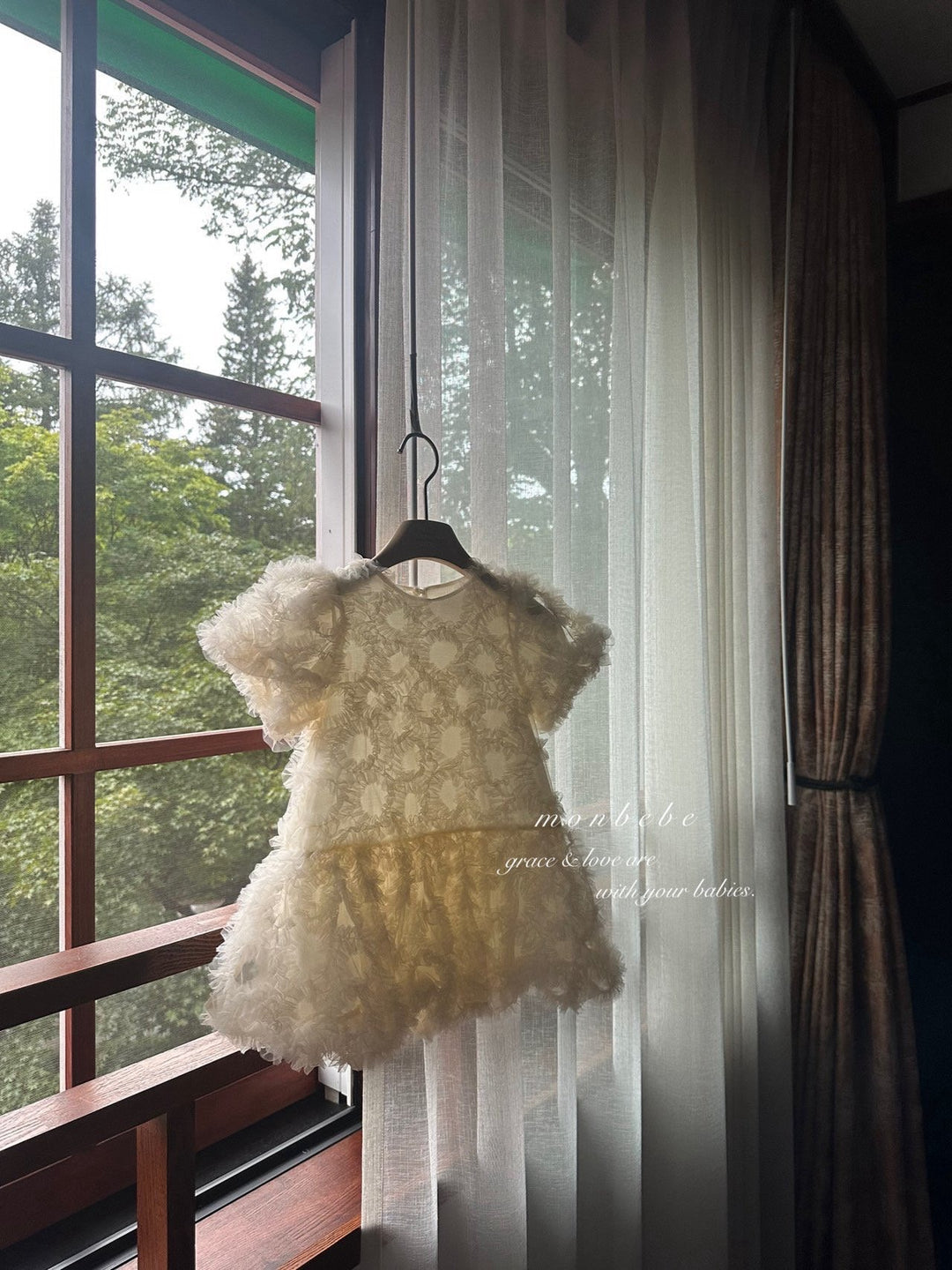 【新作 11/12予約受付開始】monbebe / Blanc Shasha dress