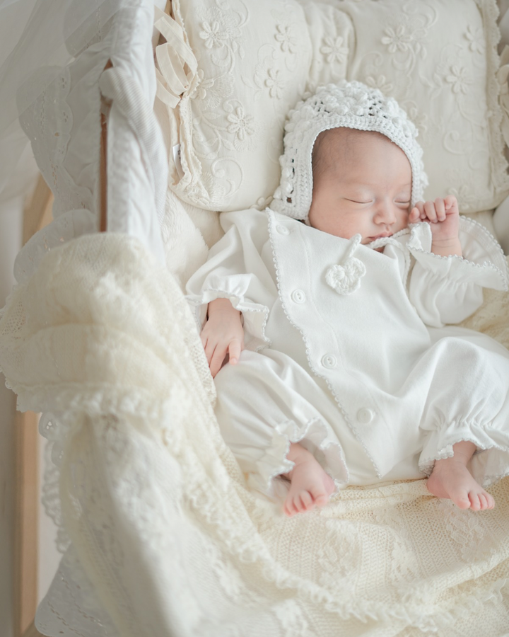 【silver】bébé/ (長袖) Picot glory suit