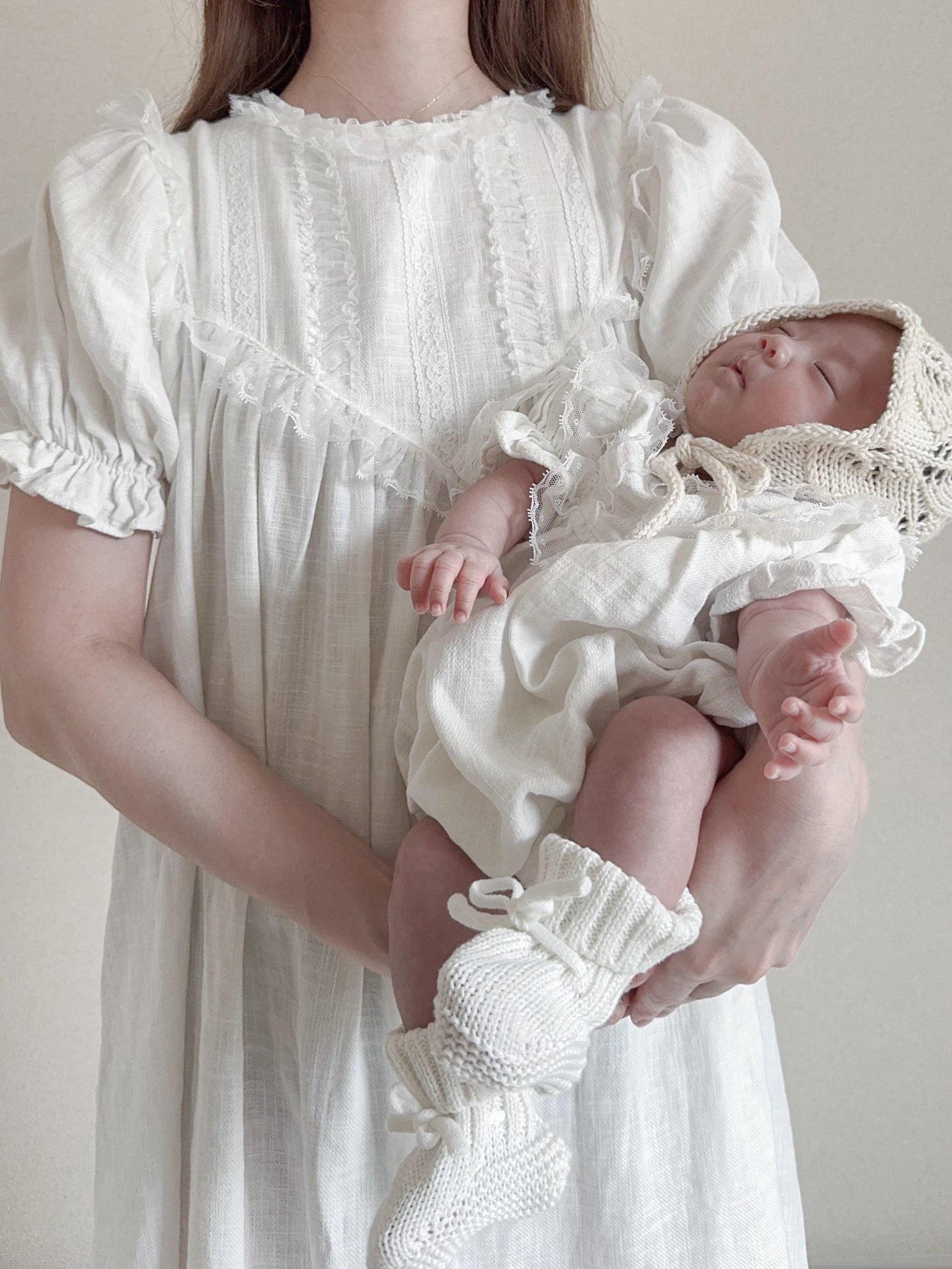 monbebe Lumiere dress & suit アイボリー退院着セット monbebe / (mom) Lumiere dress – ciel de bébé