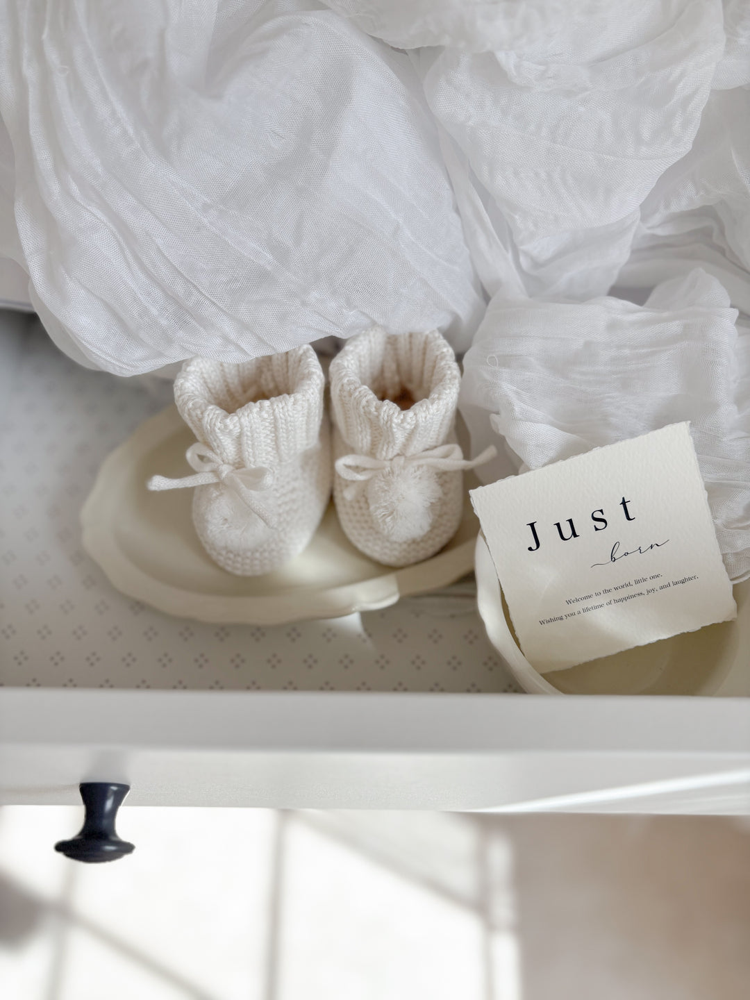 bébé / knit pompom shoes