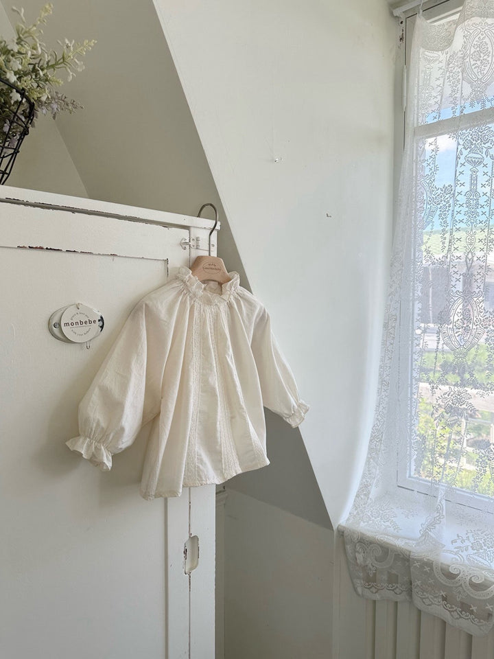 【予約】monbebe / (kids) Chloe Lace Blouse