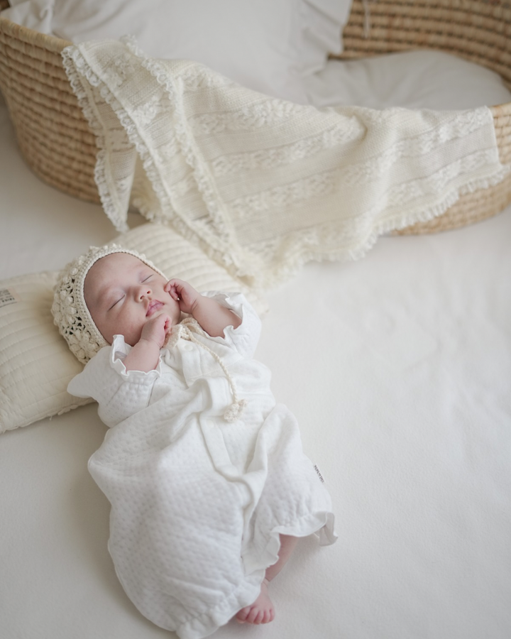 【即納】 bébé/ (長袖) Milky Organic Quilt Dressall