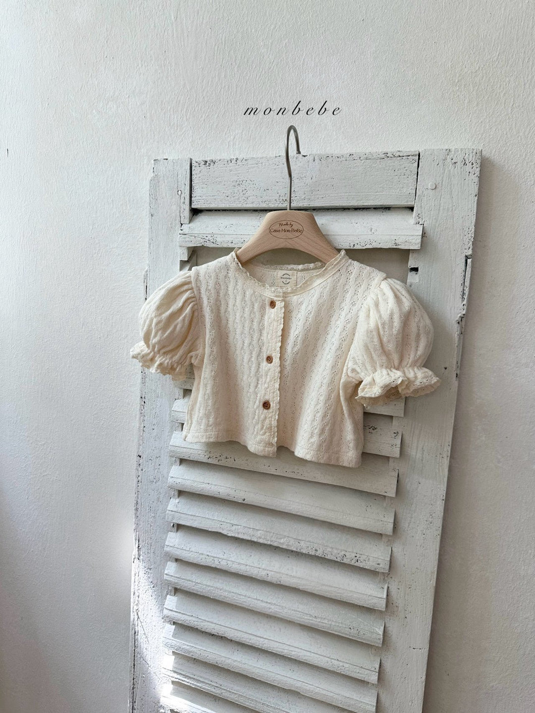 【予約】monbebe / Rosé Knit Cardigan