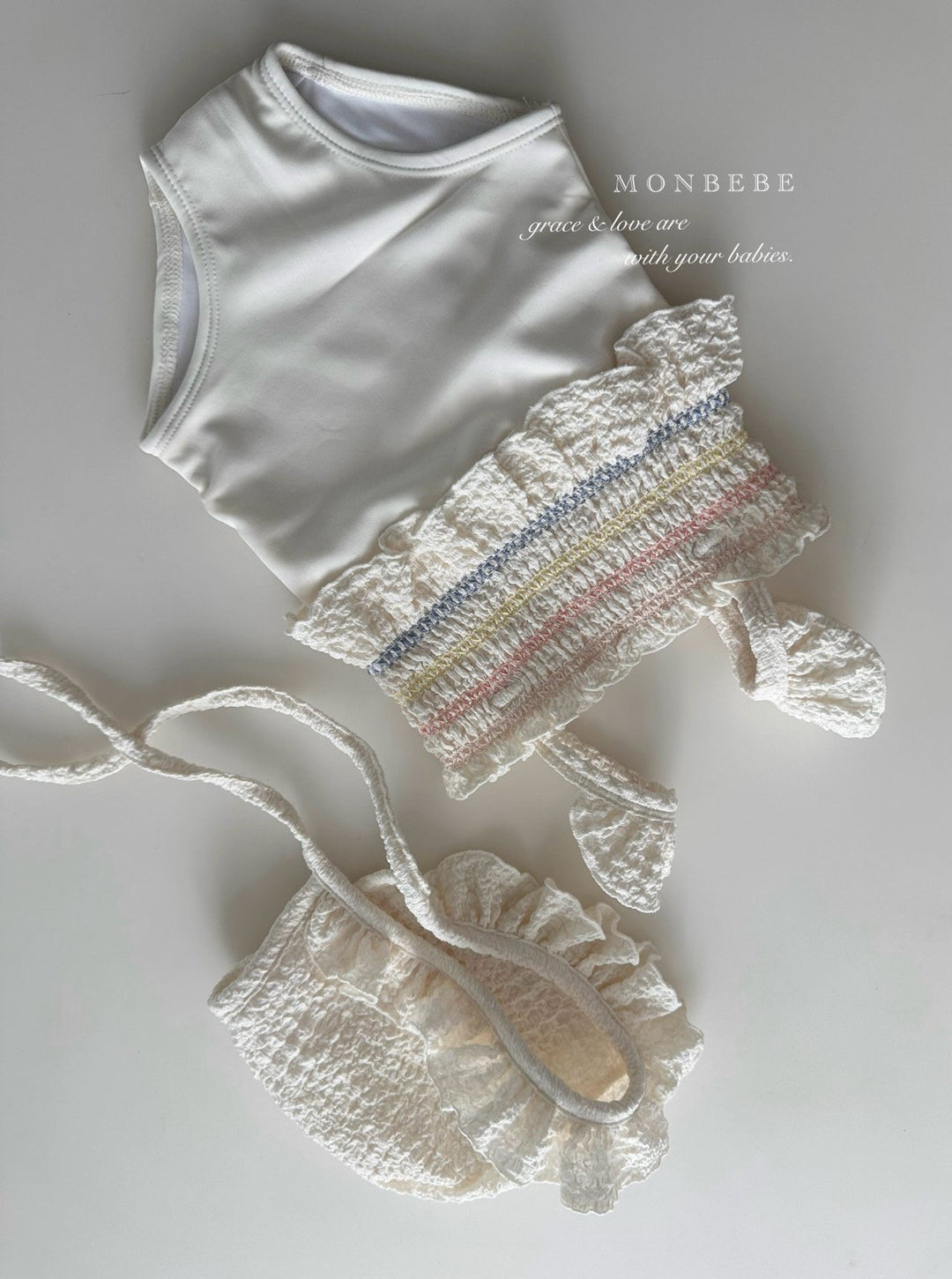 【monbebe夏新作】monbebe / Sprinkle Swimwear (ボンネットセット)
