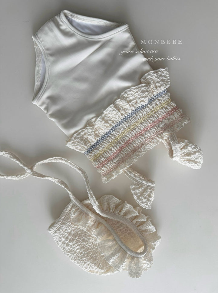 【monbebe夏新作】monbebe / Sprinkle Swimwear (ボンネットセット)