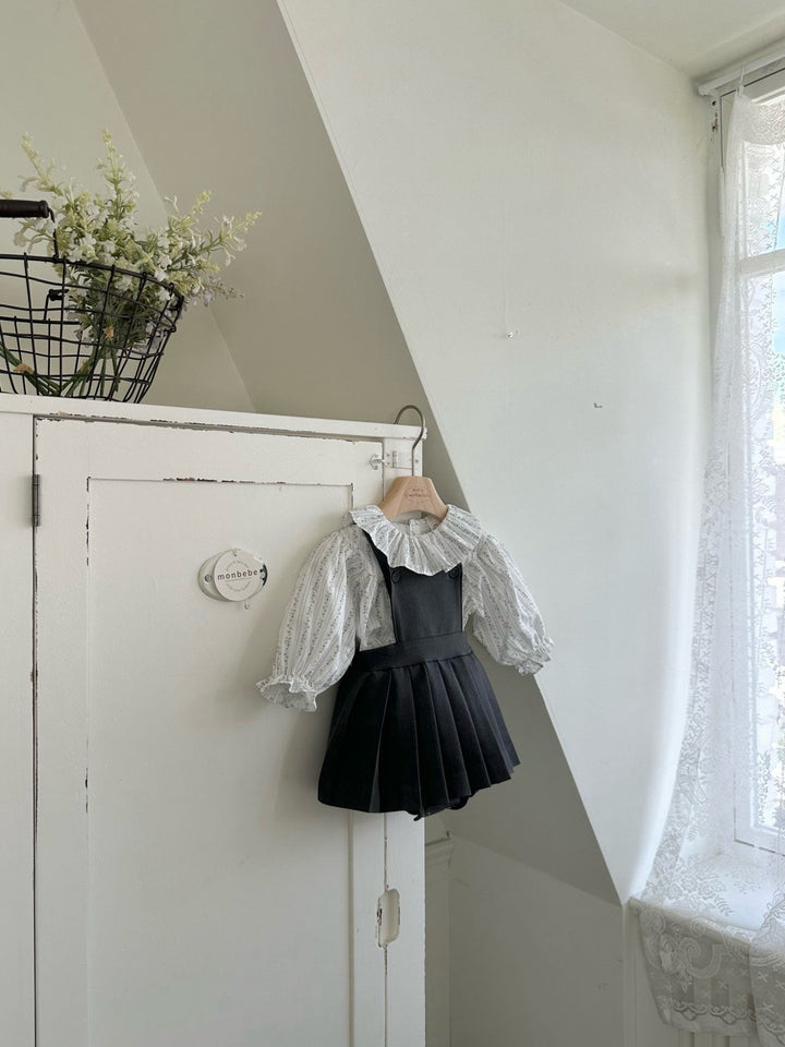 【予約】monbebe / Louis Pleats Suspender Suit