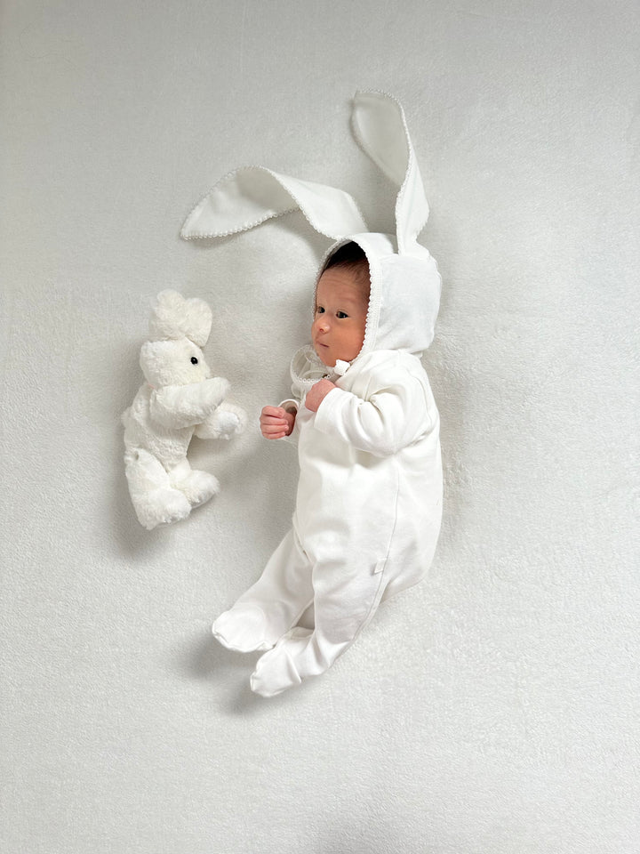 monbebe / bunny cozy suit(bonnet set)