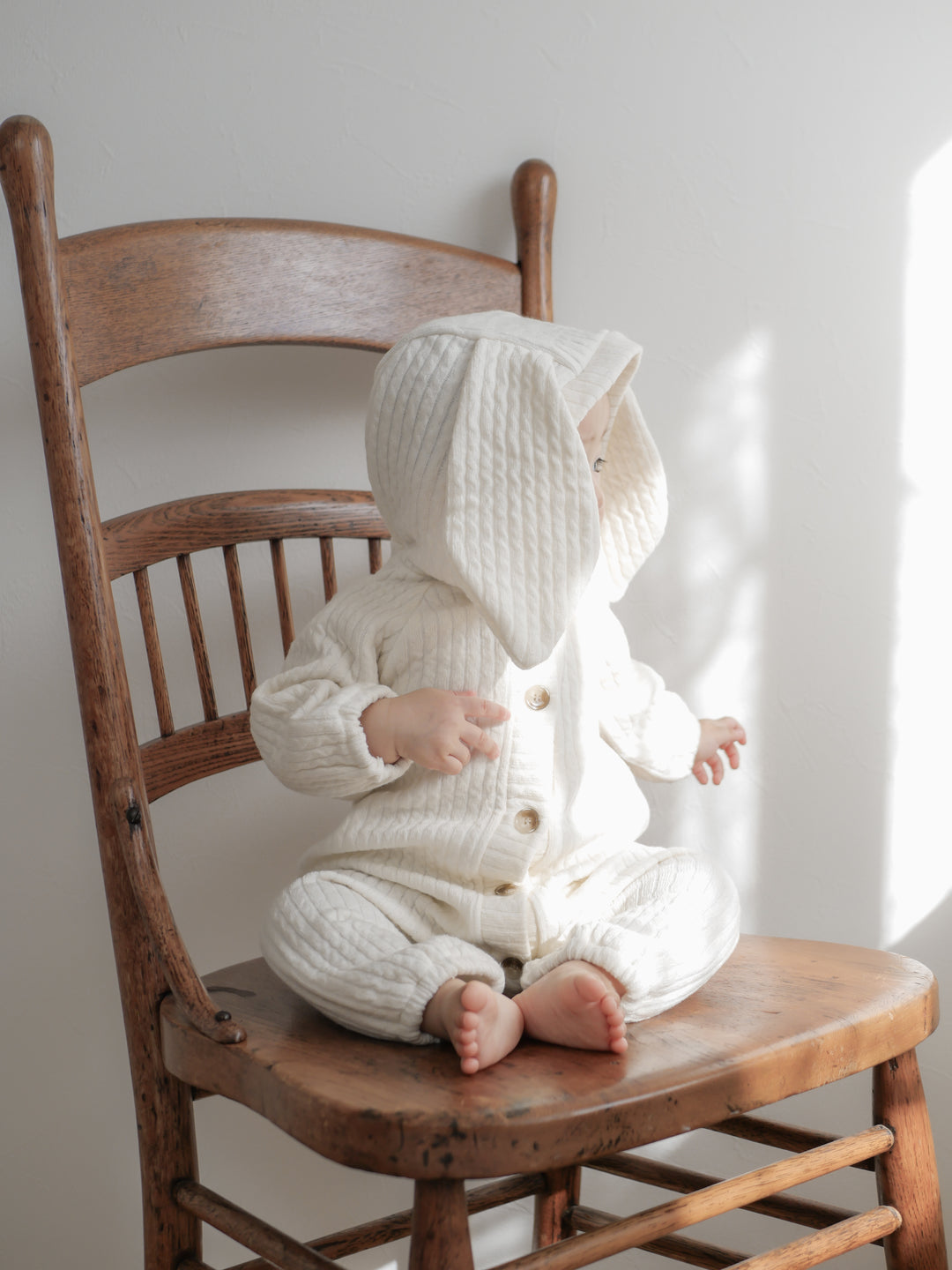 【新作:10/27以降発送】 monbebe / Bunny knit suit