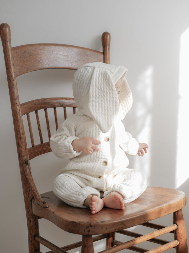 【新作:10/27以降発送】 monbebe / Bunny knit suit