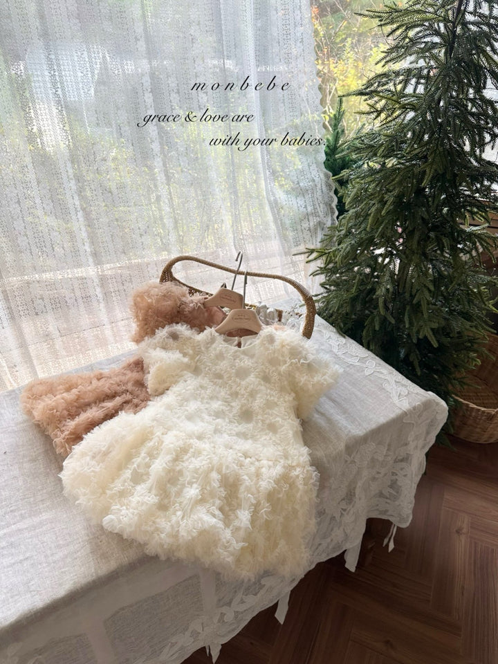 【新作 11/12予約受付開始】monbebe / Blanc Shasha dress