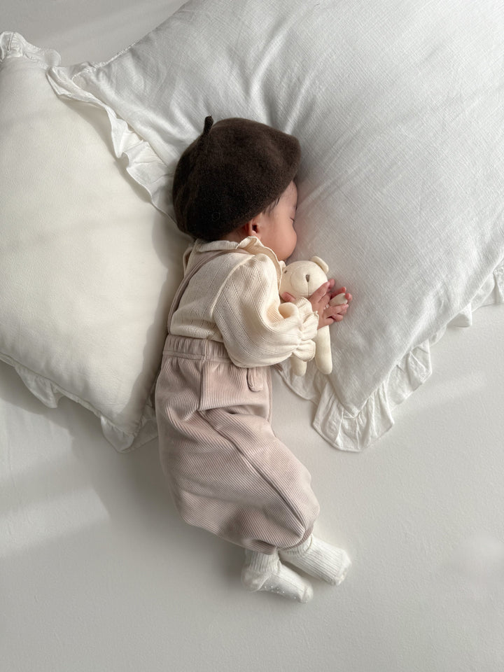 【新作11/17発売】 monbebe / Ribbed suspenders Pants