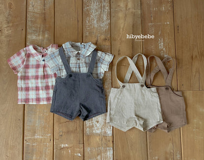 hibyebebe / Cozy linen suspenders