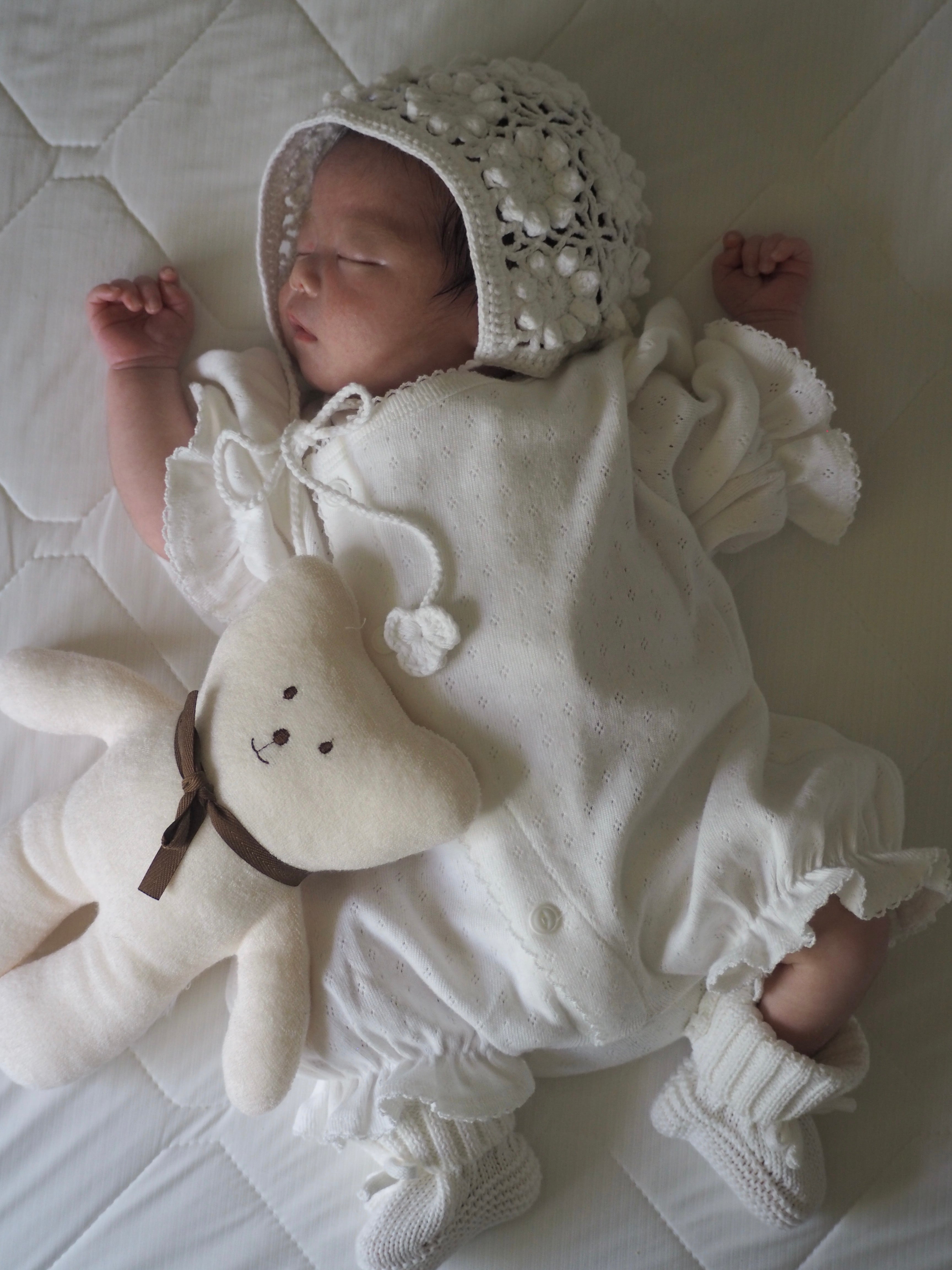 即納】bébé / (長袖)Pointelle glory suit – ciel de bébé