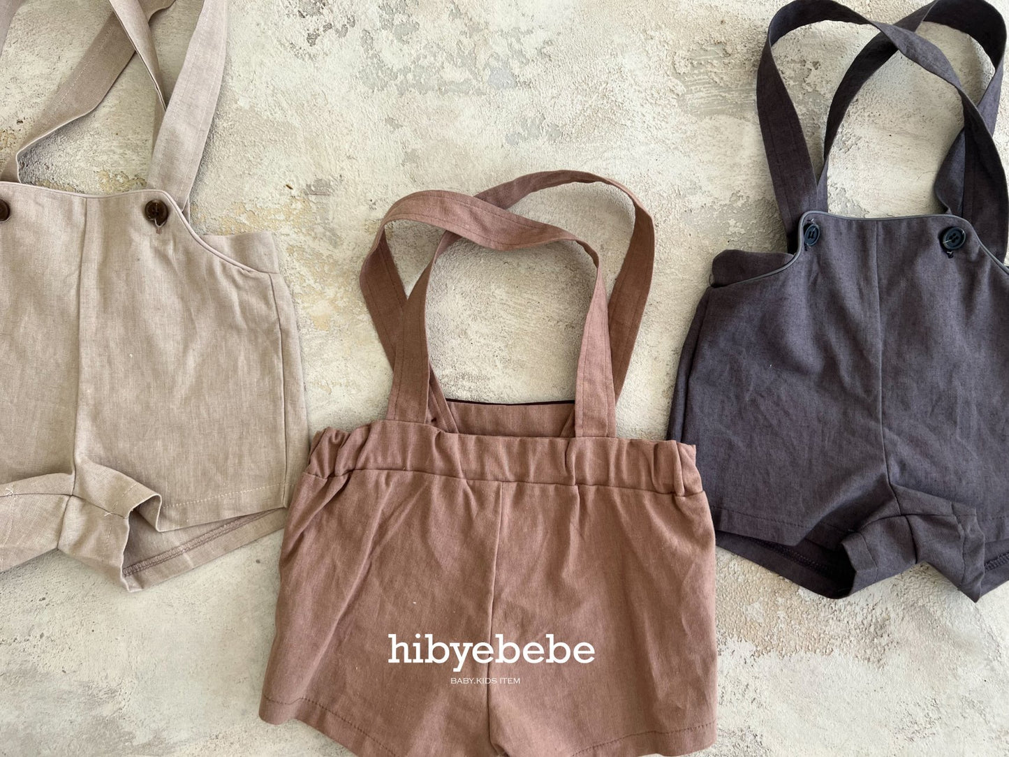 hibyebebe / Cozy linen suspenders