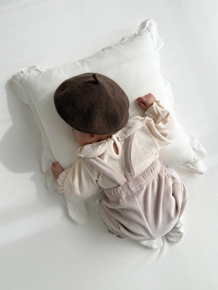 【新作11/17発売】 monbebe / Ribbed suspenders Pants