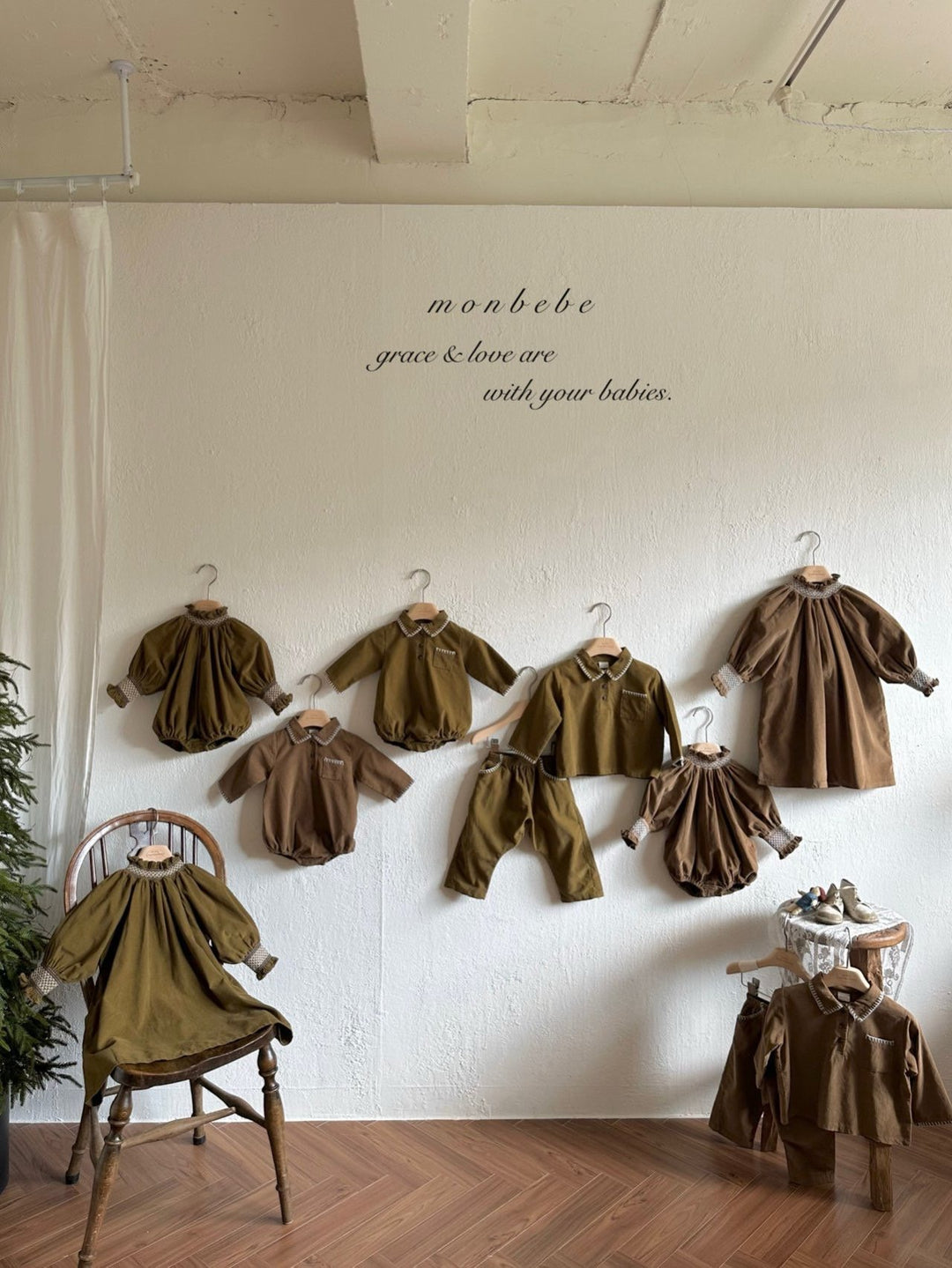 【新作:10/27以降発送】 monbebe / Charlotte smock dress