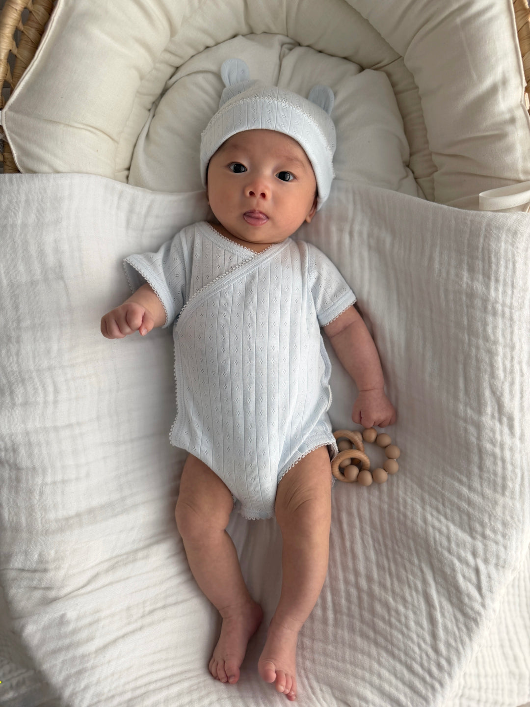 【即納】bébé / 【半袖】Savon Organic underwear (ボディスーツtype)
