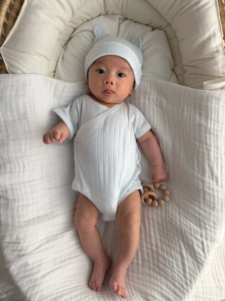 【即納】bébé / 【半袖】Savon Organic underwear (ボディスーツtype)
