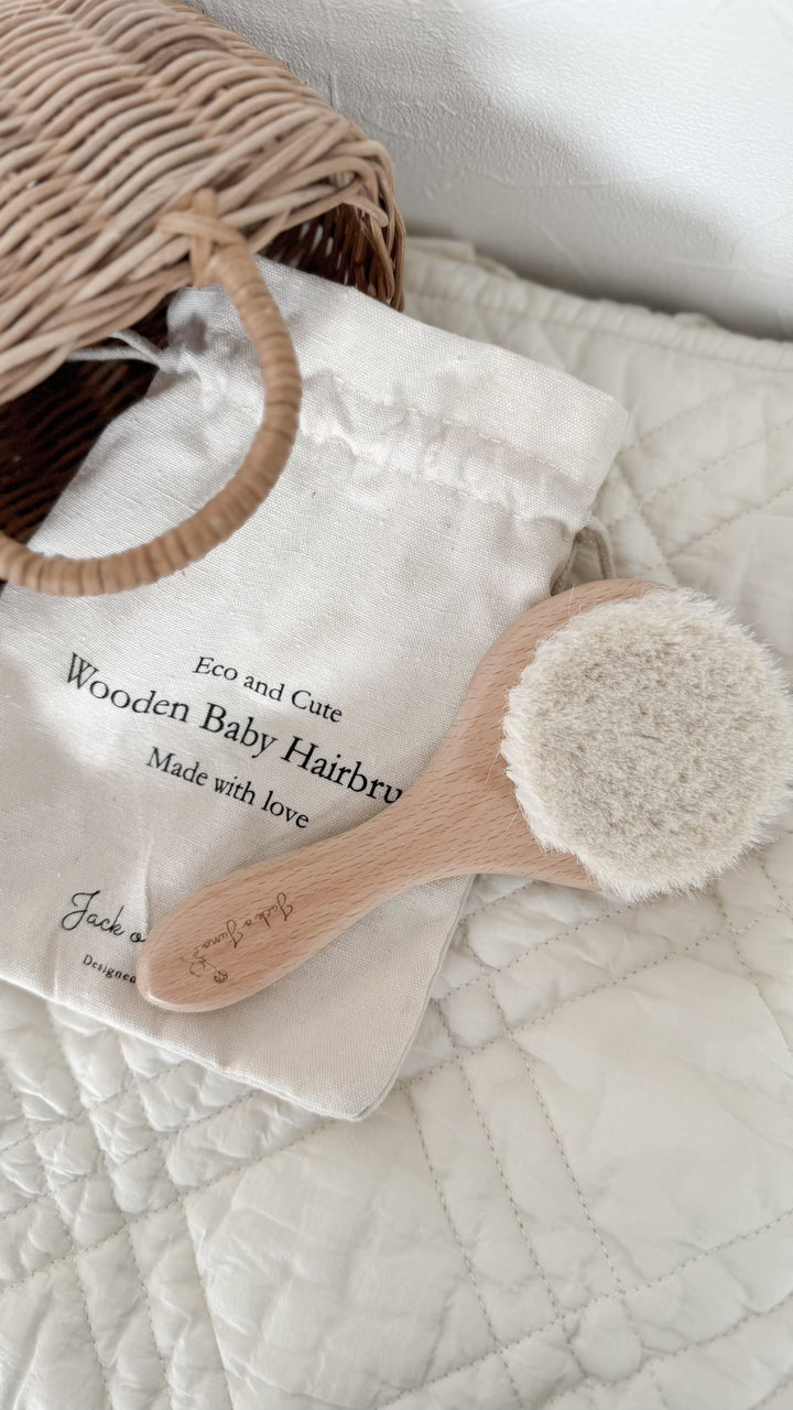 Jack o Juno / Wooden Baby Hairbrush