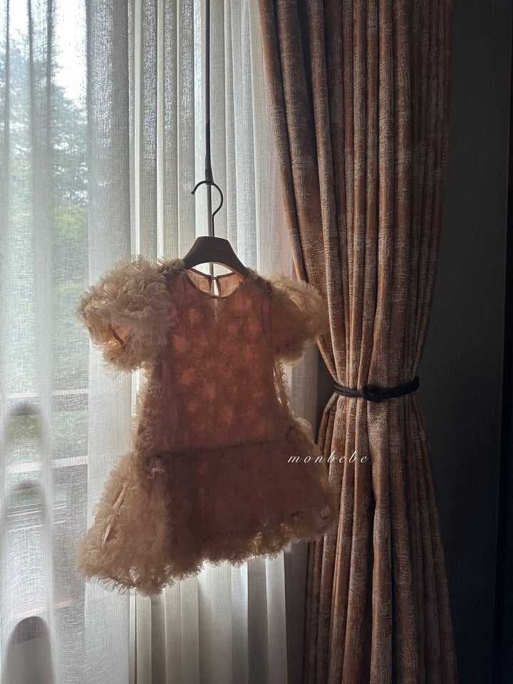 【新作 11/12予約受付開始】monbebe / Blanc Shasha dress